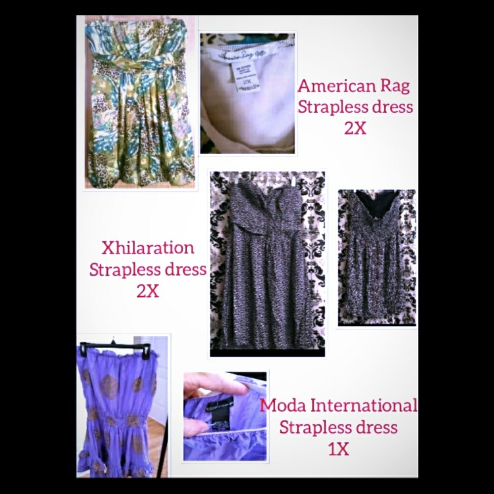 Plus Size Strapless dress Bundle